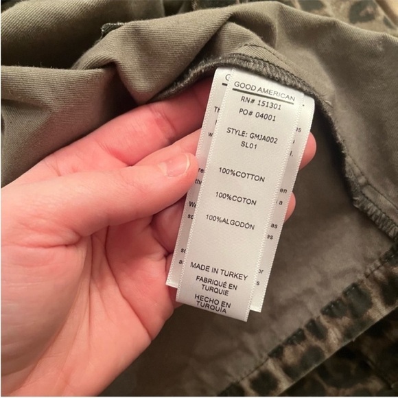Good American Leopard Utility Jacket 1 - Picture 5 of 6